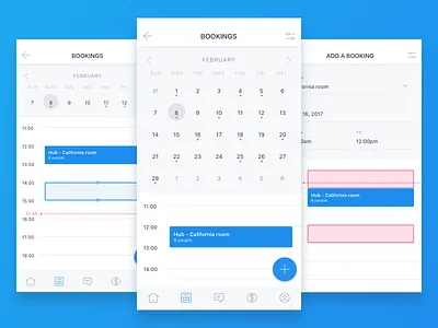 Booking Meeting Rooms booking calendar coworking ios meeting mobile room