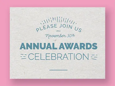 Non-profit Invite Closeup invite design minimal non profit design