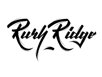 Rush Ridge black brand branding design handlettering illustration lettering logo logotype vector white