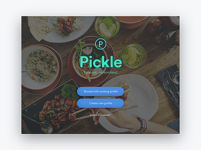 Pickle landing screen landing screen marvel prototype ui design