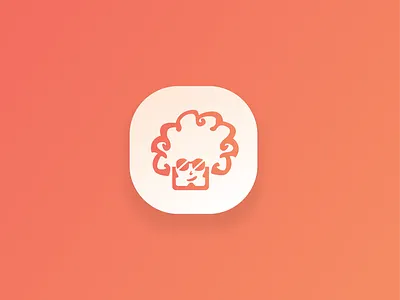 AfroSmack afro fun gradient hair icon logo style