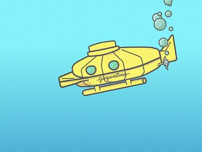 Life Aquatic Illustration adventure explore illustration submarine vector art