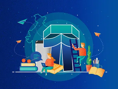 TheBetterlawyer : Branding & illustration advocates blue books brand identity branding illustration law lawyer legal logo logo design people