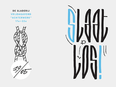 Slaat los! brushtype custom handwritten lettering type typography