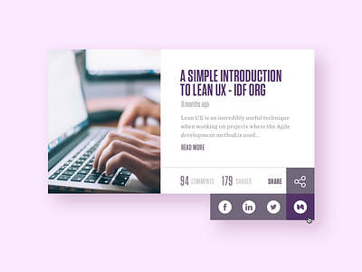 Dribble Daily UI 010 Social Share Button dailyui design experience graphic interface responsive sketch uiux user vector web zeplin