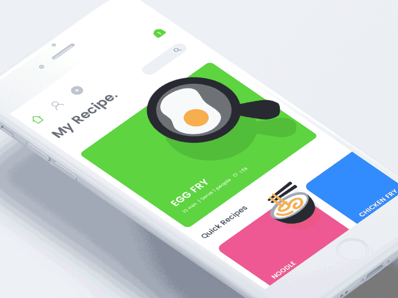 Home made - Recipe creation app eat food health interface johnyvino kitchen mobile price restaurant ui user ux