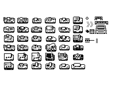 Cars 1bit 1bitclickerjam cars pixel pixel art sprites