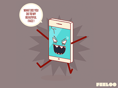 Feeloo - Your Mobile Has Feelings! #15 app feeloo feeloo the game flat game illustration ios iphone mobile run and jump vector video game