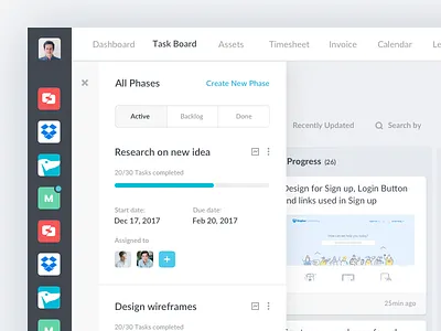 Managly Phases icon icons interface sidebar slider ui user ux