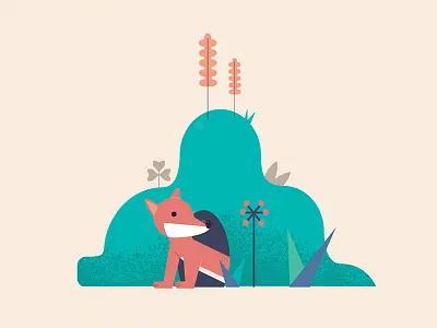 Wald One Dribb forest fox fuchs illustration jamie aspinall wild wood