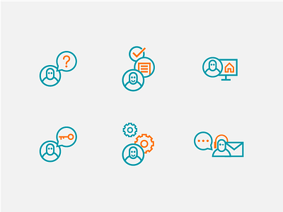 HR Services Icon set avatars human resources icons services