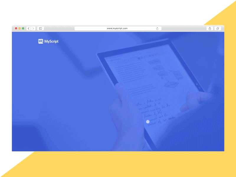 Animation - Myscript redesign design experience graphic interactive interface minimalist sketch ui uidesign ux web webdesign
