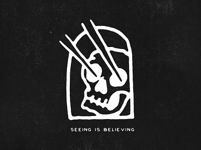 Seeing Is Believing black blackwork hand lettering illustration lettering script tattoo texture traditional tattoo vintage