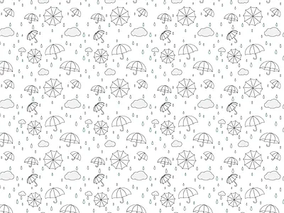 Rainy Day Pattern clouds illustration kids pattern rain surface umbrella