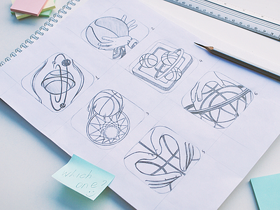 Dribbble basketball game icon exploration app art basketball black and white clean concept creative design dribbble game graphic hand drawing icon icons illustraiton ios paper pencil sketch zajno