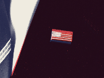 Political Poster Series Detail #1 american flag flag offset politics screenprint