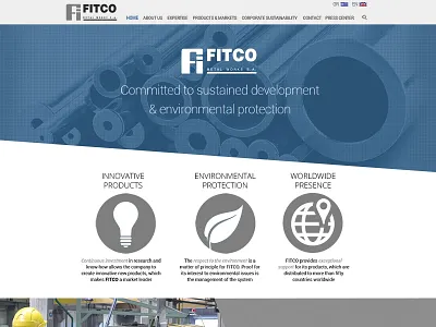 Metal Company Homepage bootstrap futura