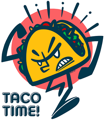 Taco Time! character sean kerry skulluxe tacos