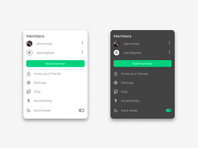 Light & Dark Mode - UI Responsive Cards cards dark figma light ui