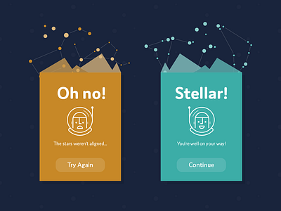 Daily UI #011 - Flash Message (Error/Success) 011 astronaut challenge constellation daily ui dailyui flash message space stellar