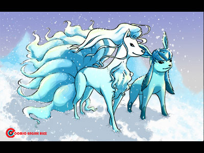 Alolan Nintales Glacion character design comics concept art game design illustration illustrator ninetales photoshop pokemon vector