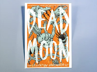 Dead Moon concert poster illustration illustrator vector
