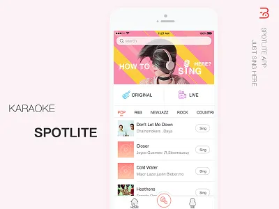 sing app karaoke sing ui