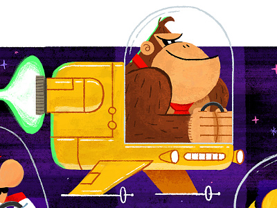 Donkey Kong dk donkeykong illustration kartart mariokart