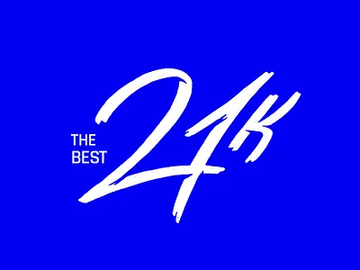 Thebest21k Logo 21k branding hand lettering logo marathon type typography