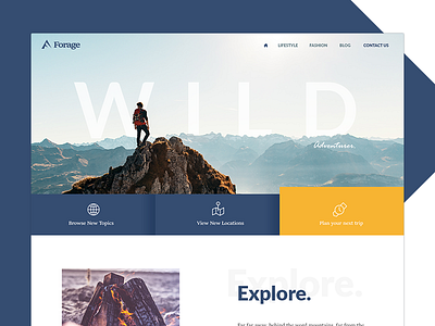 Forage Design Concept adventure artwork website design