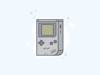 Original Gameboy flat design gameboy nintendo retro video games