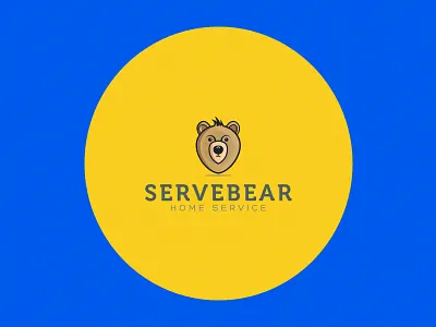 Servebear bear branding home service identity illustration logo mark minimal serve simple vector