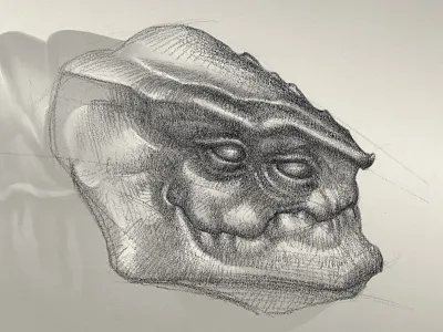 Vlad alien ceature drawing monster pencil sketch