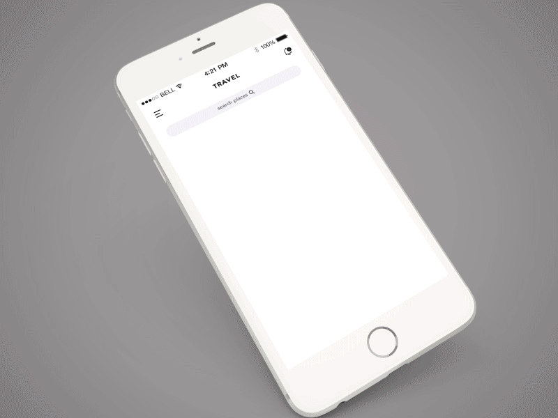 Travel App animation free gif minimal places profile tour travel ui ux