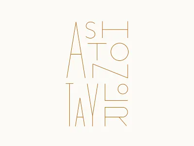 Ashton Taylor birth announcement condensed design letterforms lettering modern type typography wide