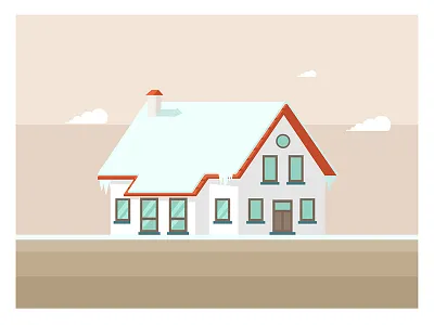 Winter House - Why to isolate? illustration isolate motion design winter