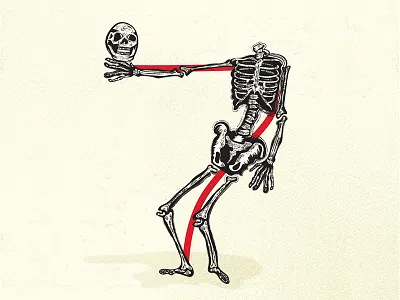 36 days of type – number 7 36daysoftype illustration lettering number7 skeleton typography