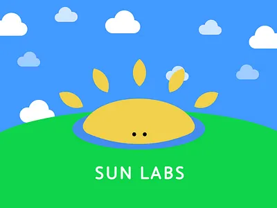 Logotype for Sun Labs Nordic cloud illustration logotype sun