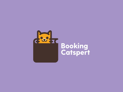 Booking Catspert book booking branding cat catspert identity kitty logo logotype sign