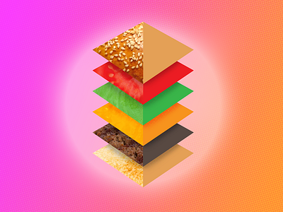 30 Minute Challenge - Burger 30 minute challenge burger illustration layers
