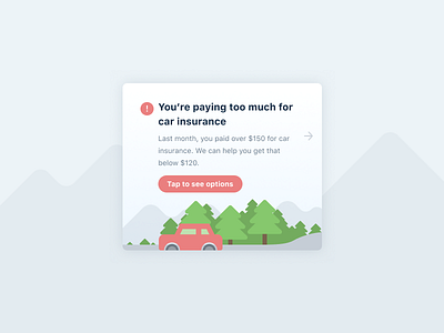Alert Card alert alert card car card illustration insurance trees