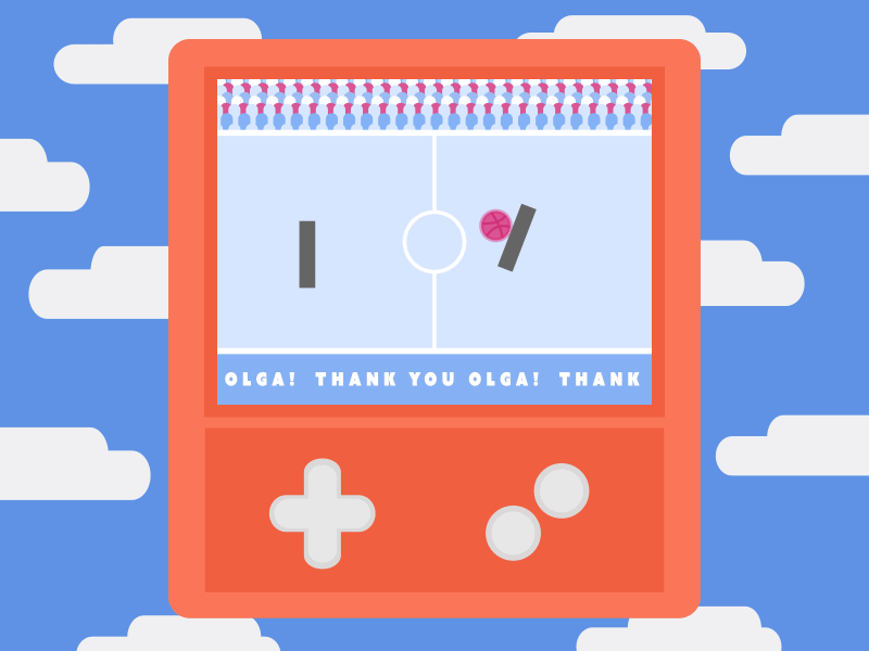 Hello Dribbble! 2d gameboy mograph