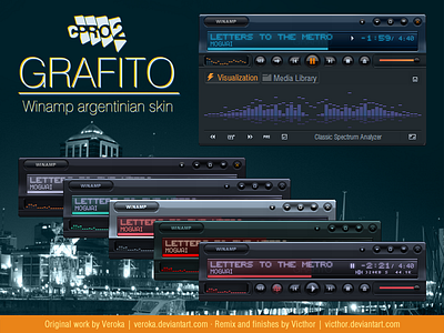 Winamp skin - cPro2 Grafito argentina skin skinning winamp