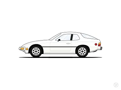 Porsche 924 924 car illustration porsche