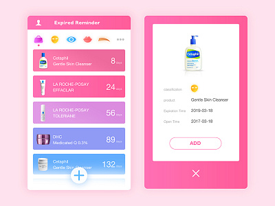 Expired reminder app ui ux