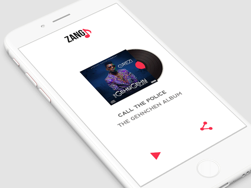 Vinyl music player animation app interaction mograph motiongraphics music player record skeuomorph ui vinyl