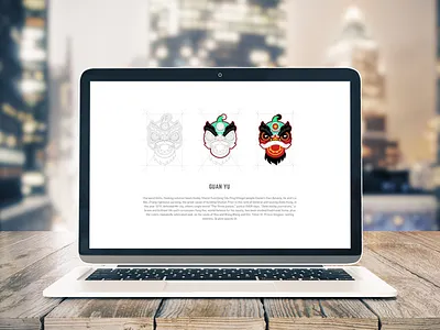 Guanyu-lion dance china dance guangyu lion mockup
