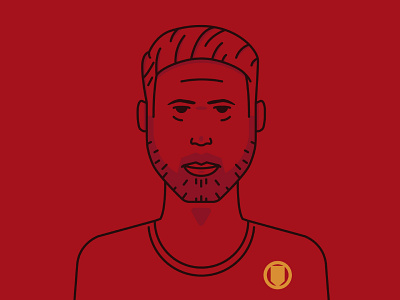 Identity redesign branding flat football icon identity illustration logo man united social media thick lines vector art