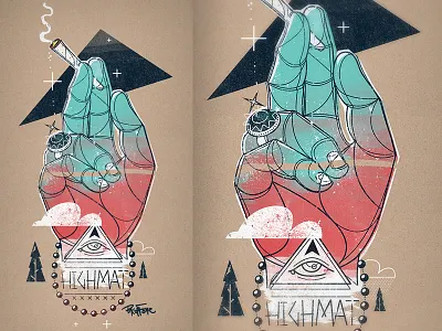 Highmat bkopf bkopfone hand highmat illustration lineart weed