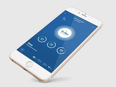 Sleep Tracker app dashboard graph health healthcare medical mobile sleep ui user experience ux